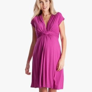 Seraphine Twist Front Maternity Dress